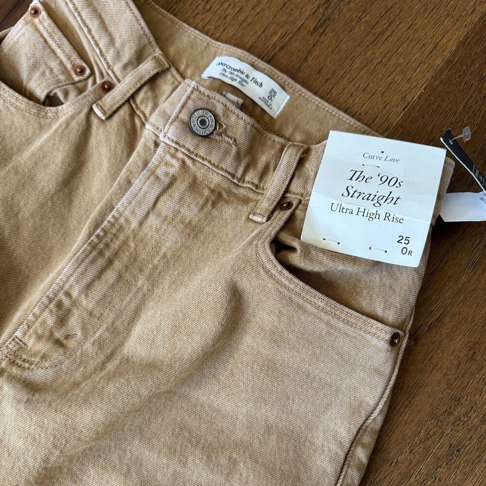 Ultra high rise brown Jeans Abercrombie